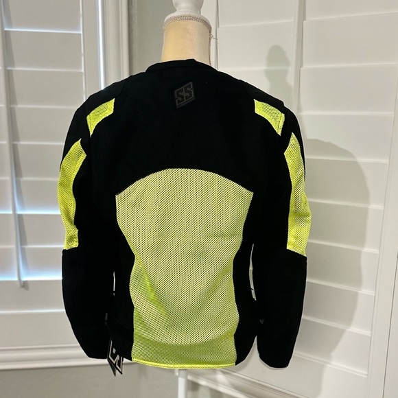 SSGear Vault Armor black and green Motorcycle Biker Jacket small/Medium - Picture 2 of 5